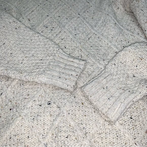 Weekend Editions Vintage Sweater Size Small Oversized Ivory Speckled  Wool Blend - Picture 7 of 7